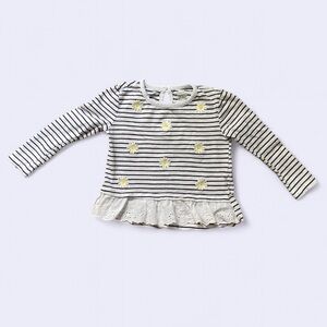 7/$20 Striped Koala Kids Long Sleeve Top with Floral Accents